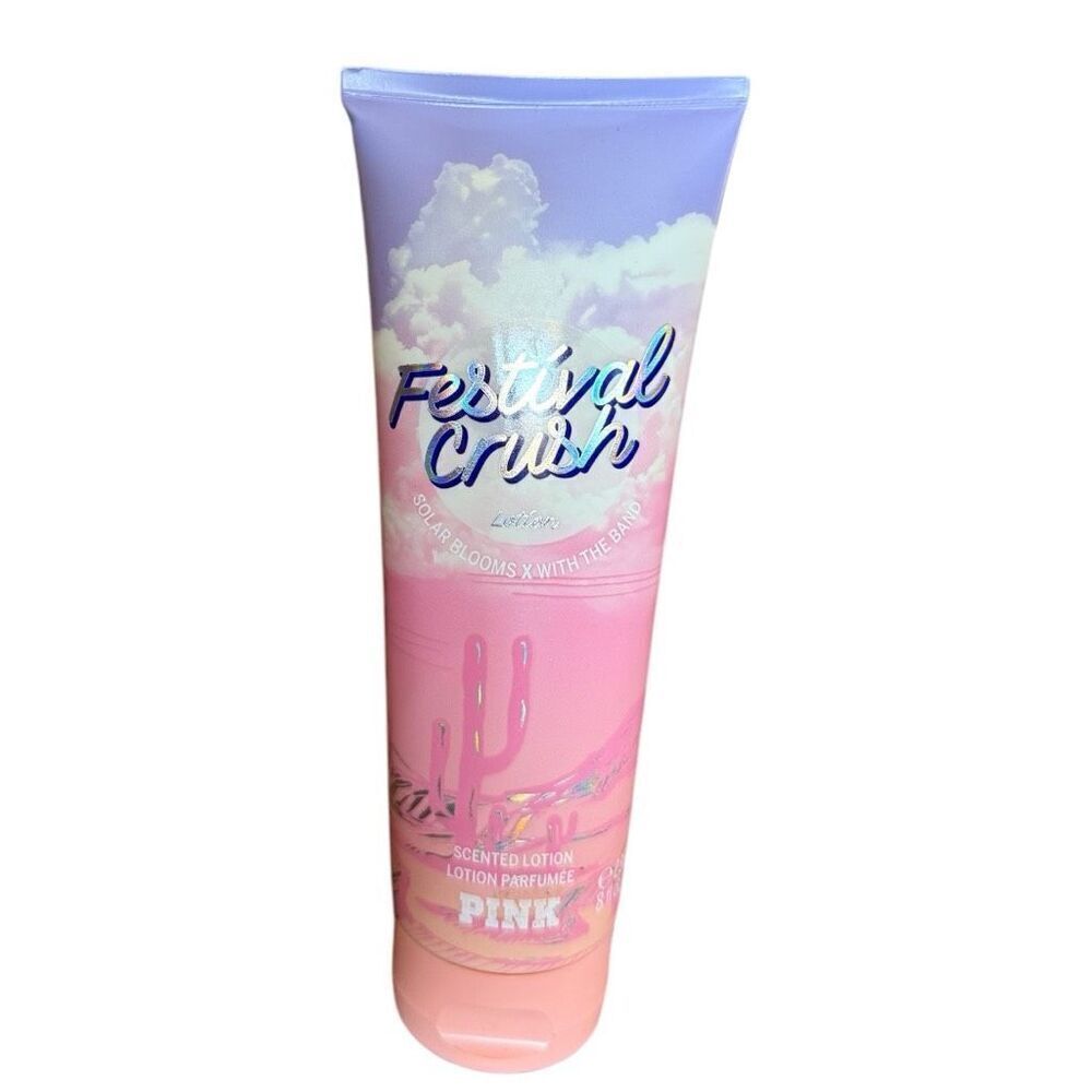 New Victorias Secret PINK Festival Crush Scented Lotion Body Cream 8 Oz